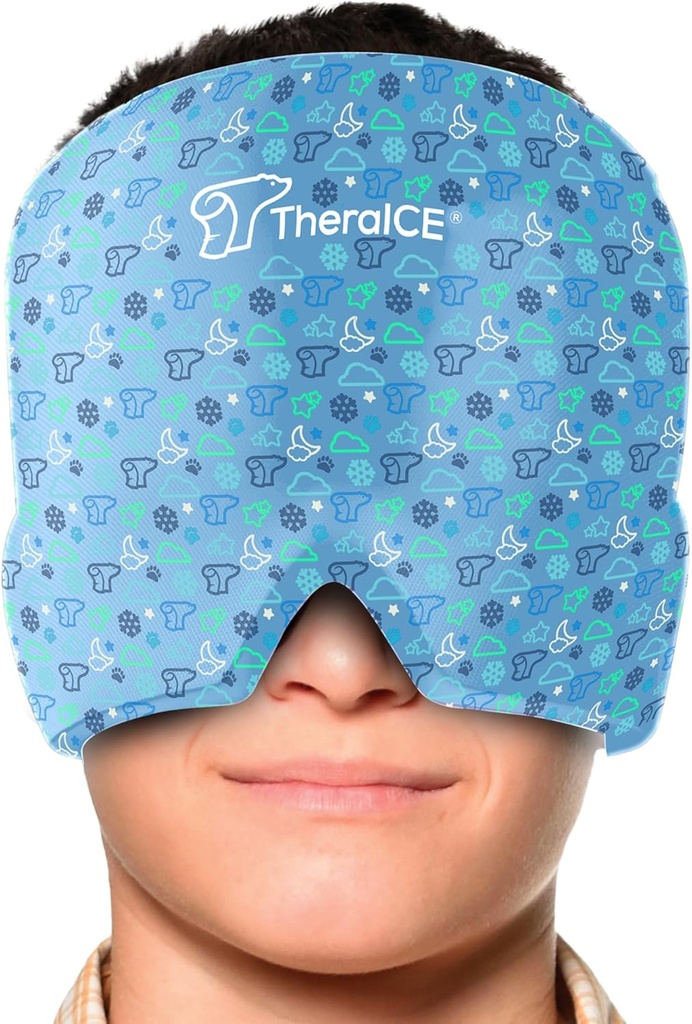 TheraICE Ημικρανία Relief Cap Junior, Καταπραϋντικό Πονοκέφαλο Boo Boo Face Pack Mask Products, Ψύξη Gel Hat JR, Face Cold Compress Head Wrap for Bumps, Μώλωπες και θερμοκρασίες ψύξης