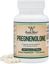Pregnenolone 100mg ανά Σερβίρισμα (Μετατρέπεται σε Προγεστερόνη για την ενίσχυση των επιπέδων Προγεστερόνης) - Δοκιμασμένο τρίτο μέρος - 120 κάψουλες (50mg ανά κάψουλα) Μη ΓΤΟ με Διπλό Ξύλο
