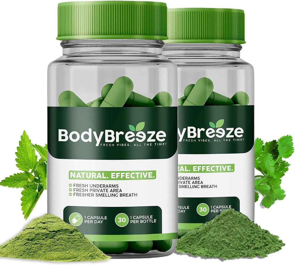 Internal Deodorant Supplement | Natural Chlorophyll 60 Capsules for Body Odor Control, Gut Health, and Fresh Breath | Vegan, Detox Support & Skin Health | Odor Eliminator for Men & Women