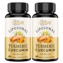 Liposomal Turmeric Curcumin Supplement - 2000mg, 95% Curcuminoid Extract with Piperine - 60 Softgels (2 Φιάλη)