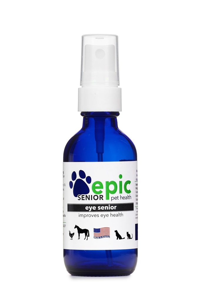 Eye Senior - All Natural Liquid Spray Supplement for Older Pets - Σταματήστε τη διαδικασία γήρανσης - Καλύτερη όραση - Mist Over Eyes and put in Food & Water (2 Oz)