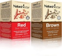 NaturaNectar Natural Bee Propolis Bundle - Κόκκινη Πρόπολη και Μπράουν Πρόπολη - για την υποστήριξη του ανοσοποιητικού, την αναπνευστική υγεία και τον υγιή μεταβολισμό - 60 κάψουλες ανά φιάλη