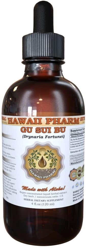 HawaiiPharm Gu Sui Bu Tincture, Gu Sui Bu, Drynaria (Drynaria Fortunei) εκχύλισμα υγρού ρίζας, συμπλήρωμα βοτάνων 2 oz