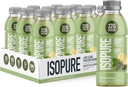Isopure Zero Carb 32g Clear Protein Ready-to-Drink, Whey Protein Isolate, Green Tea, 12 Pack (Packaging May Vary)