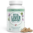 Vital Liver Support New Formula Liver Supplement and Liver Vitamin – 9-σε-1 Liver Health Formula, Cleanse & Repair Formula with Organic Milk Thistle Supports Liver Health Cleanse