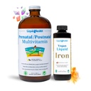 LIQUIDHEALTH Προγεννητική Baby Booster Εγκυμοσύνη Βιταμίνη Bundle - Vegan Γυναικεία προγεννητική / μεταγεννητική πολυβιταμίνη με SunActive & Ferrochel Iron, Folate, Whole Foods - Made in The USA, 100% Vegan (Bundle)