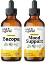 Άγρια & οργανική Βάμμα Bacopa 4 fl oz & Υποστήριξη Mood Βάμμα 4 fl oz
