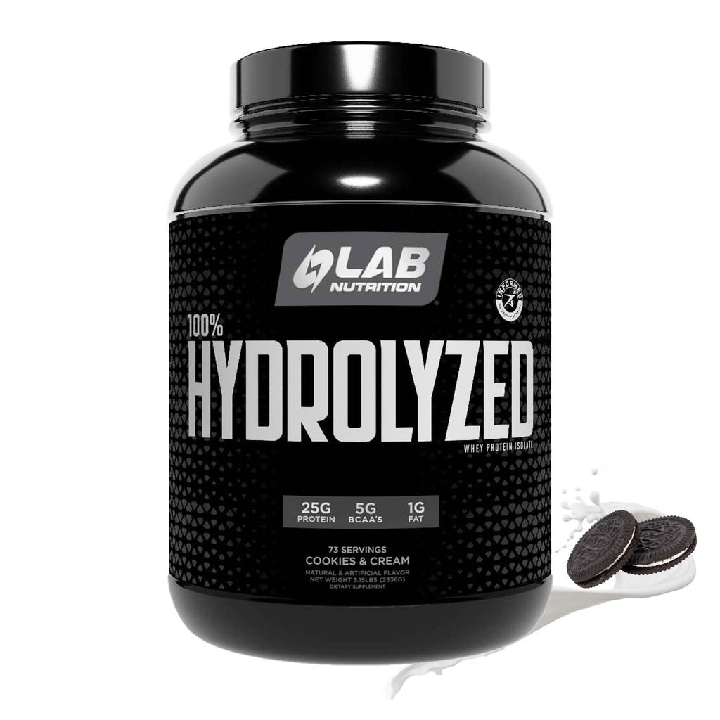 100% Υδρολυμένη πρωτεΐνη Whey Isolate (5 Λίρες, Cookies και Κρέμα Γεύσης) 25gr Πρωτεΐνης, Κατασκευάστηκε Μυς, Λίπος Ανάπτυξη των μυών, Εύκολη Πέψη, Χωρίς Γλουτένη, Χωρίς Λακτόζη, Γρήγορη Απορρόφηση.