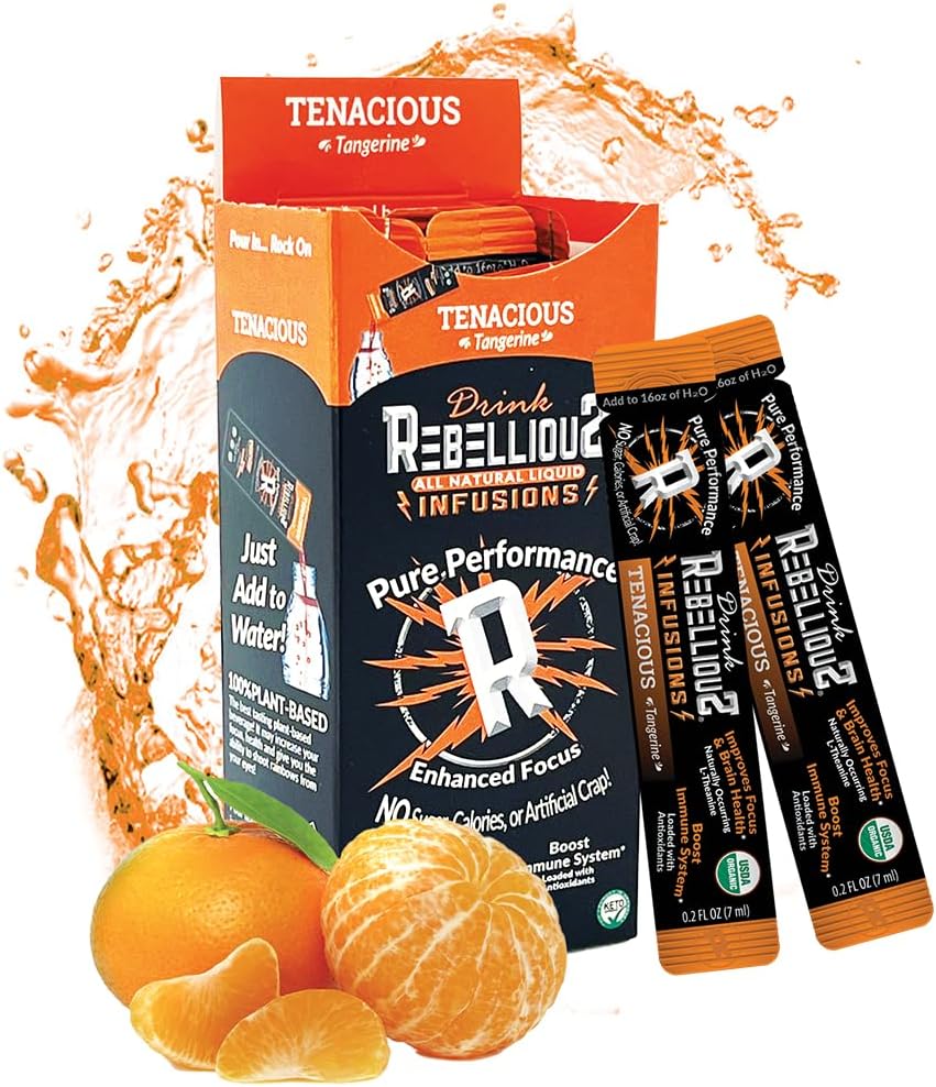 Rebellious Tenacious Tangerine Organic Drink Mix – Μηδενική θερμίδα Ενέργεια Drink Mix 