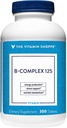 Το Vitamin Shoppe B-Complex 125 – Υποστηρίζει την παραγωγή ενέργειας, τη λειτουργία του νευρικού συστήματος & το θρεπτικό μεταβολισμό – Εξαιρετική πηγή B1, B2, B6, B12, νιασίνη, φολικό οξύ & βιοτίνη (300 δισκία)
