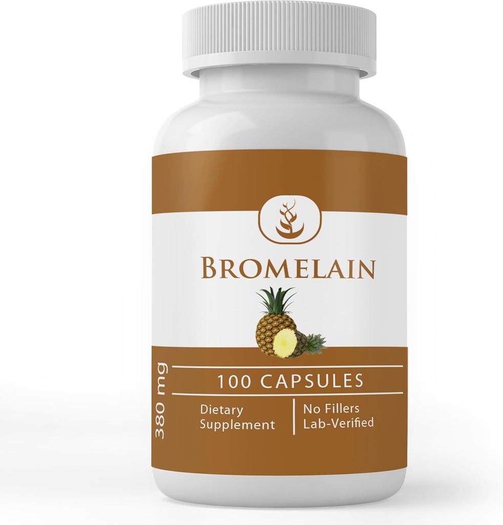 Αμιγώς πρωτότυπα συστατικά Bromelain, (100 κάψουλες) Πάντα καθαρό, χωρίς πρόσθετα ή πληρωτικά, Εργαστήριο Επαληθευμένο