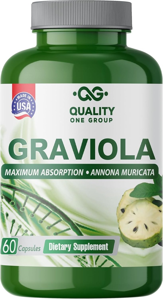 GRAVIOLA MAX - Pure Graviola Extract Supplement - Soursop (Annona muricata) - Αναμνηστικό του ανοσοποιητικού συστήματος & Αντιοξειδωτικά σε κάθε κάψουλα της Pure Graviola