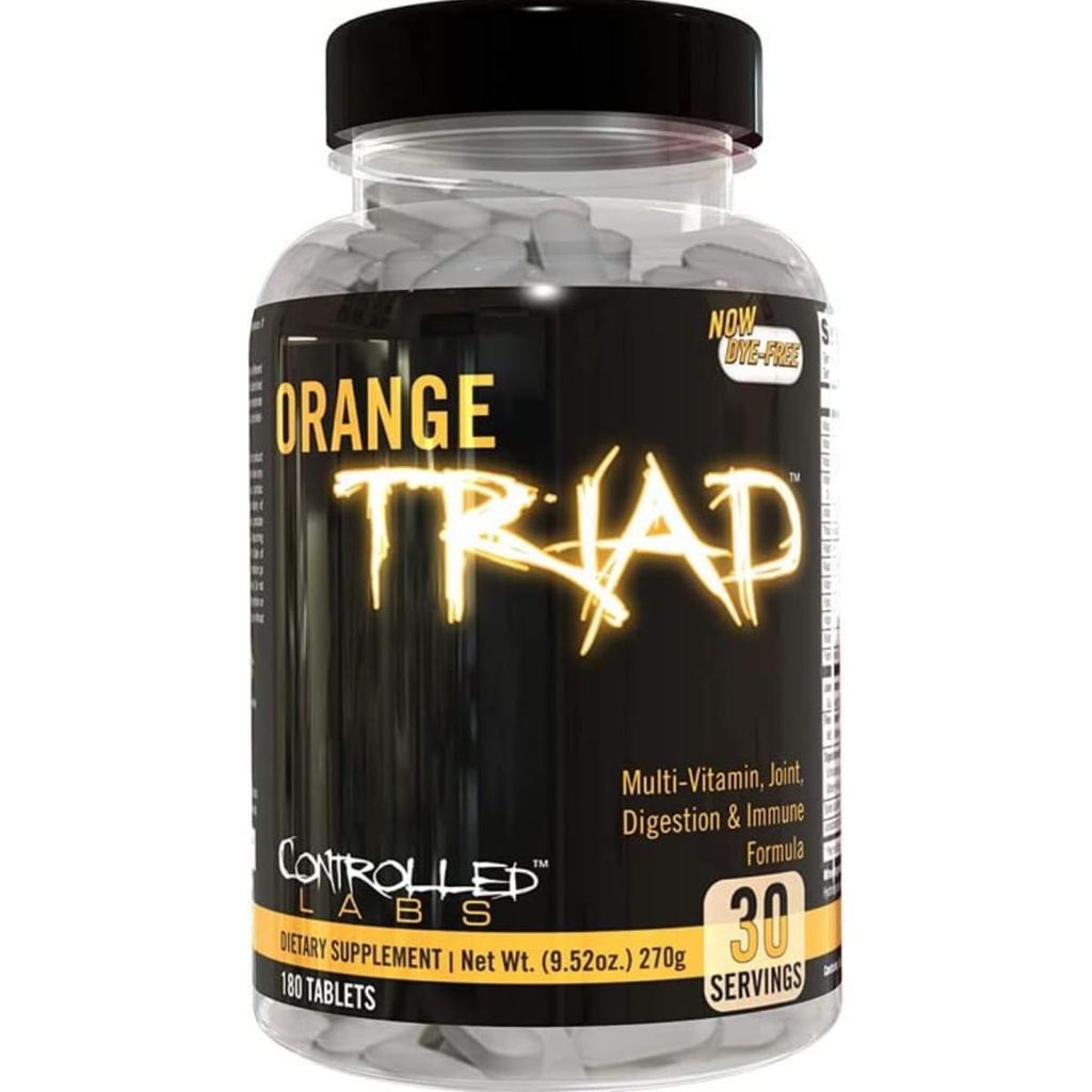 ΕΛΕΓΜΕΝΟ LABS Orange Triad Καθημερινή Πολυβιταμίνη, Σιδήρου Δωρεάν συμπλήρωμα Αθλητισμού για την προπόνηση, πέψη, ανοσοποίηση, και αρθρώσεις, 45 σερβ - δισκία (180 Count (Pack of 1))