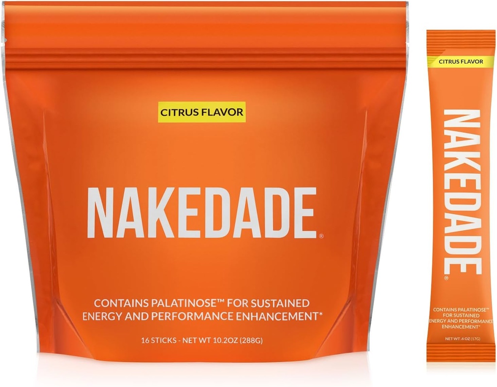 Nakedade Citrus – Performance Enhancing Sports Drink Powder - Electrolyte Powder – No GMOs or Artificial Sweeteners, Gluten-Free, Soy-Free, Dairy-Free –
