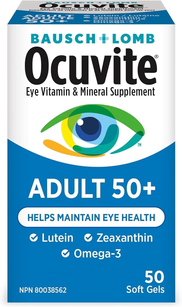 Bausch & Lomb Ocuvite Ενηλίκων 50+ Βιταμίνη ματιών και ανόργανο συμπλήρωμα