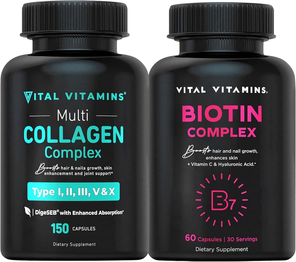 Vital Vitamins Multi Collagen Χάπια + Biotin Complex Χάπια