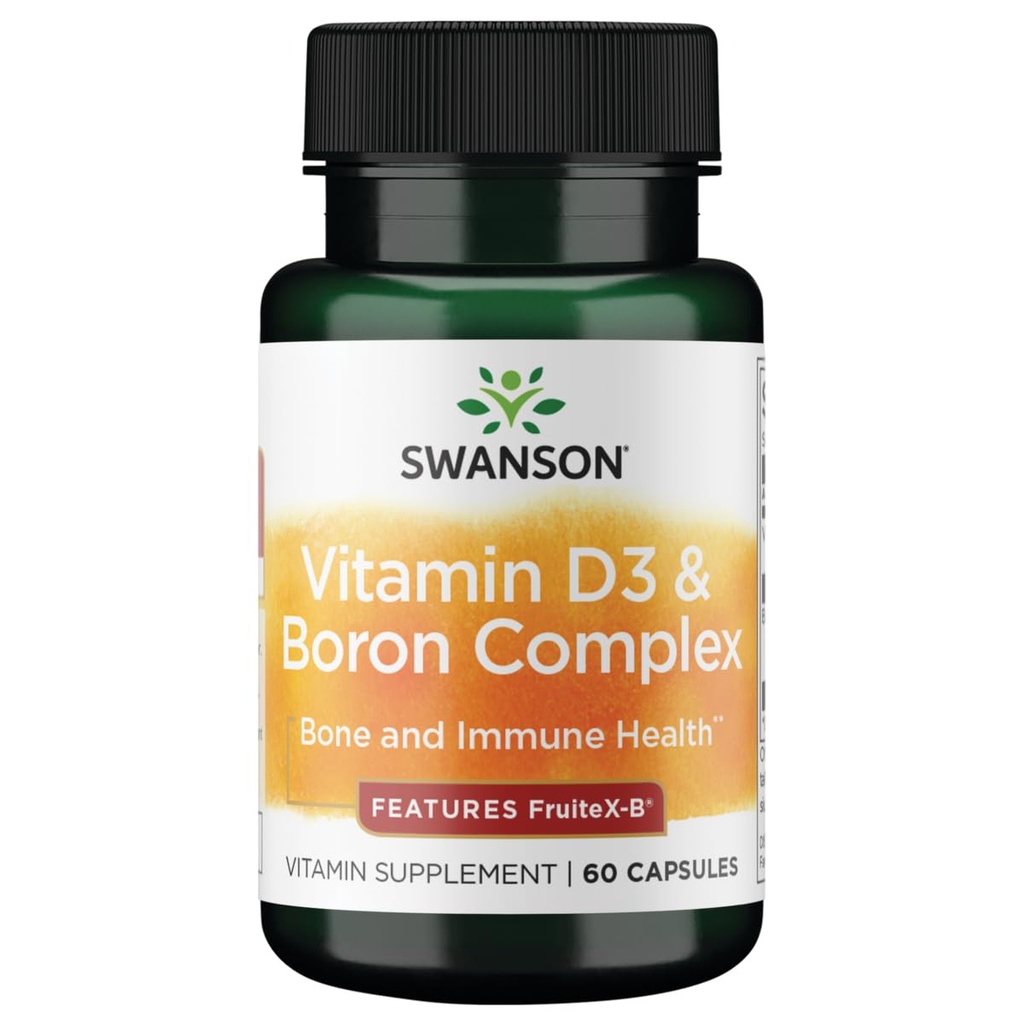 Swanson Βιταμίνη D & Boron 60 Καψάκια