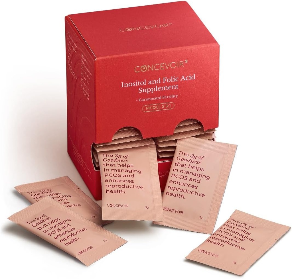 Myo-Inositol & D-Chiro Ινοσιτόλη για την ισορροπία ορμονών για γυναίκες, Ιδανική αναλογία 3,6:1 για PCOS, Inositol συμπλήρωμα σκόνης για PCOS, φυσικά συστατικά, φολικό οξύ, 30 ημέρες προσφοράς