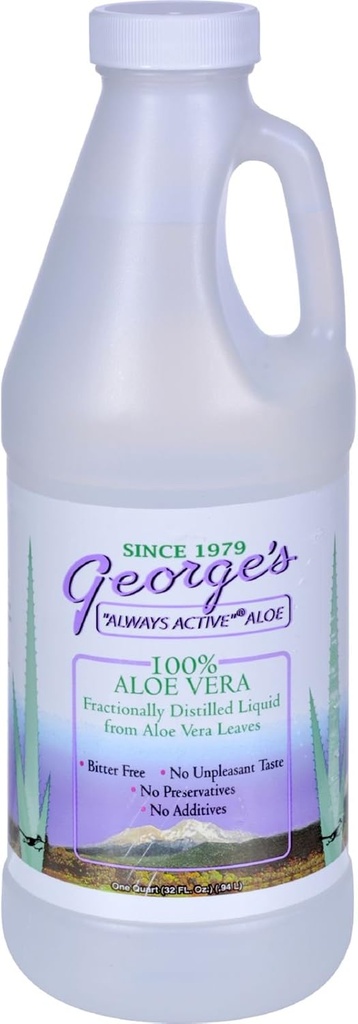 Georges Aloe Vera - Bitter Free - Χωρίς συντηρητικά - 100 τοις εκατό Aloe Vera - 32 fl oz (πακέτο των 4)