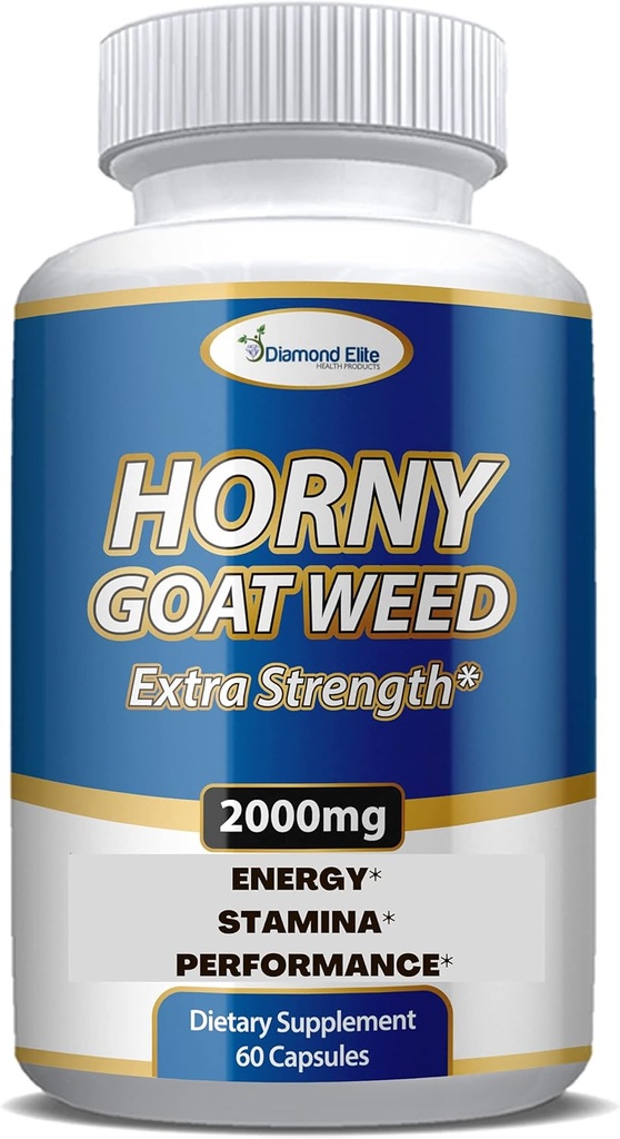 Extra Strength Horny Goat Weed Extract - Ενέργεια, απόδοση, & Stamina Booster- με Maca, L-αργινίνη, Tongkat Ali για άνδρες & γυναίκες - 60 κάψουλες