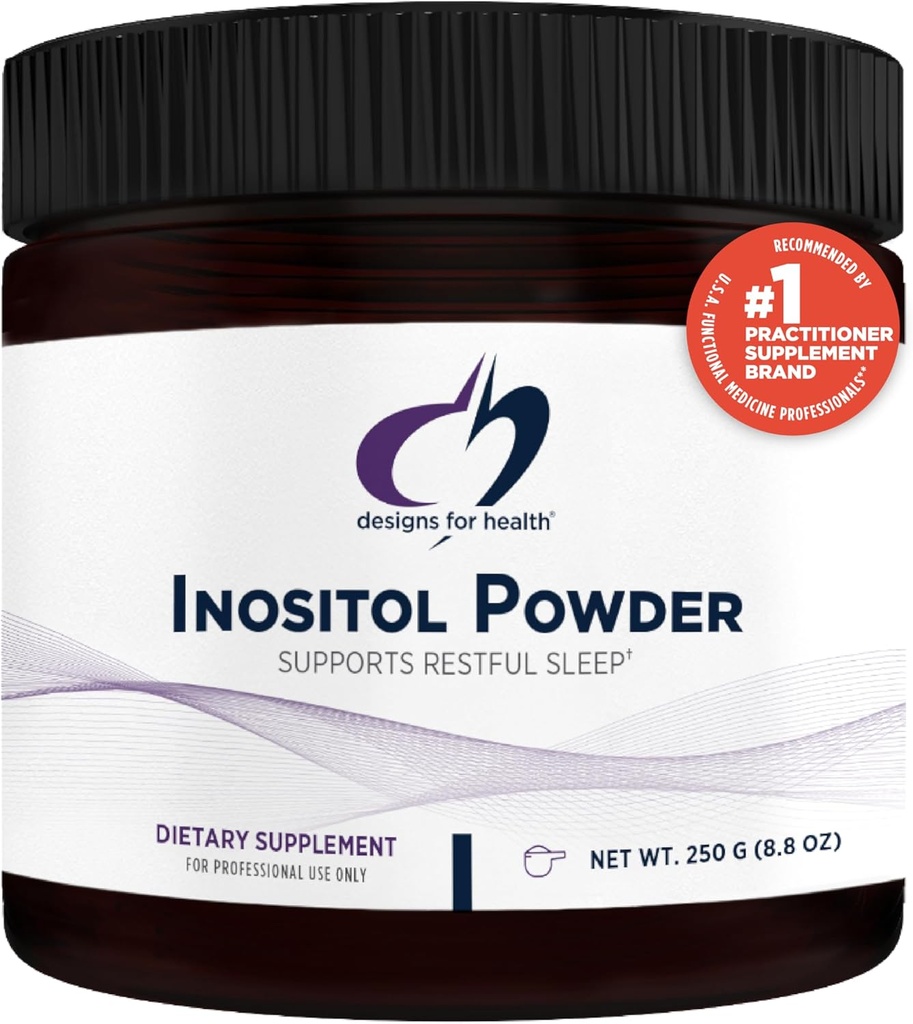 Designs for Health Inositol Powder - Pure 700mg Inositol συμπλήρωμα για να βοηθήσει στην προώθηση της χαλάρωσης + γυναικεία ορμονική υγεία - Μη ΓΤΟ + Χωρίς γλουτένη, Easy Drink Add-in (345 Servings / 250g)