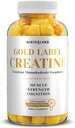 Hinterland Verlag Gold Label Creatine Monohydrate Gummies for Strength, Mus Building, Brain Health Supplement, 5g per Serving, 150 Gummies (30 Services).
