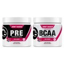 Μέλι Badger Pre προπόνηση σκόνη & BCAA Amino Acids σκόνη Bundle 