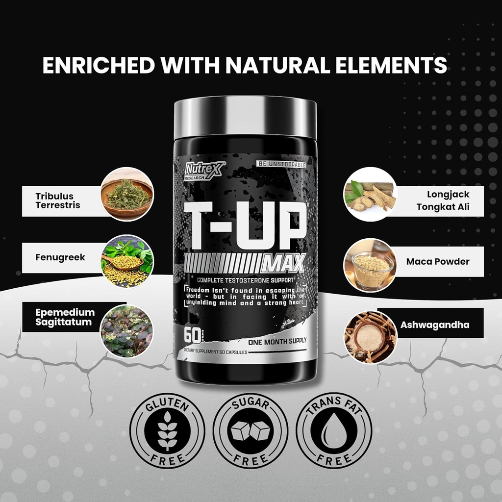 Nutrex Research T-UP – Advanced Performance & Recovery Support – 60 Capsules