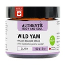 Authentic Organic Wild Yam Root Balancing Cream for Women with Premium Herbal Botanicals, Yam Cream, Wild Yam Skin Care, Όλα τα συστατικά Πιστοποιημένο Vegan (VEGAN Clary Blend)