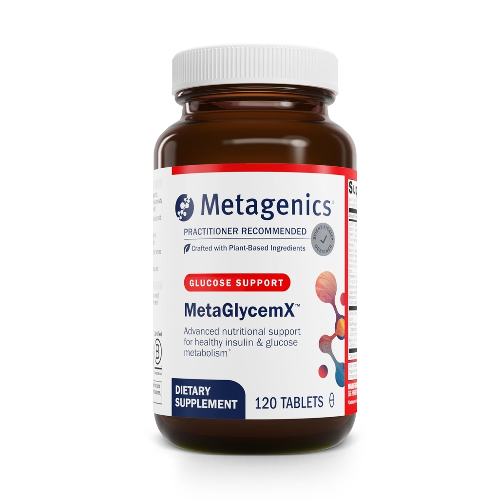 Μεταγονική MetaGlycemX - 100 mg Αλφα-Λιποϊκό οξύ - Υποστηρίζει τον υδατάνθρακες Μεταβολισμός * - Αντιοξειδωτική υποστήριξη* - με εκχύλισμα πράσινου τσαγιού - Μη-ΓΤΟ & Χωρίς γλουτένη - 120 κόμης