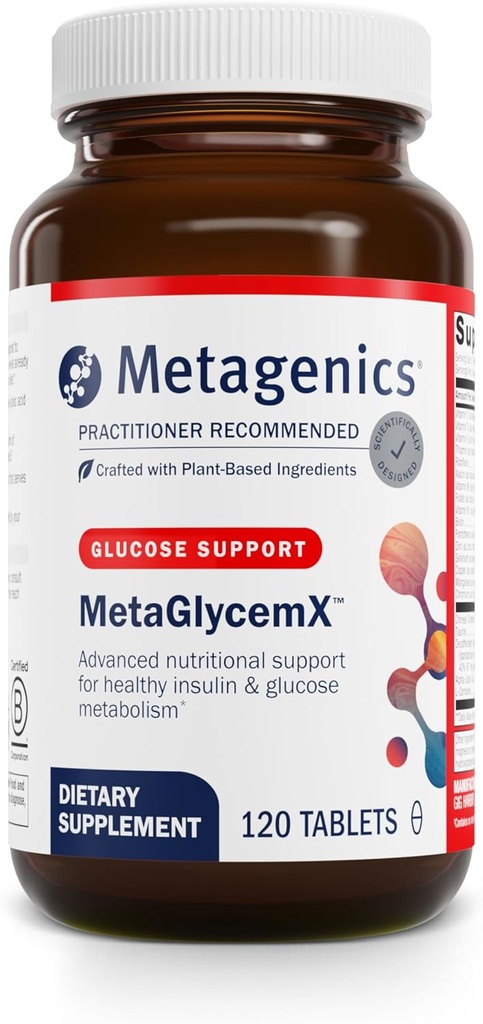 Metagenics MetaGlycemX - 100 mg Alpha-Lipoic Acid - Supports Carbohydrate Metabolism* - Antioxidant Support* - with Green Tea Extract - Non-GMO & Gluten-Free - 120 Count