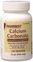 Αντιόξινο και συμπλήρωμα ασβεστίου Pharmest Calcium Carbonate 10 Grains - 100 Tables by HARBEST