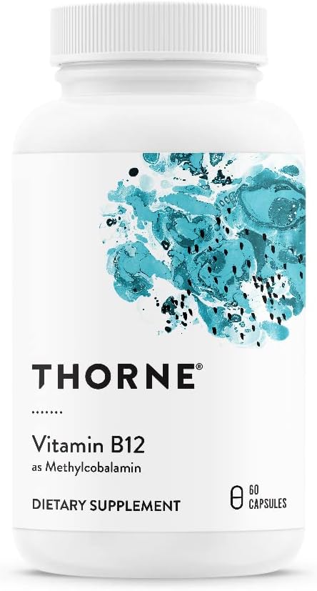 THORNE - Vitamin B12 - as Methylcobalamin - Supports Heart & Nerve Health, Blood Cell Function, Healthy Sleep & Methylation* - Gluten, Dairy & Soy-Free - 60 Servings