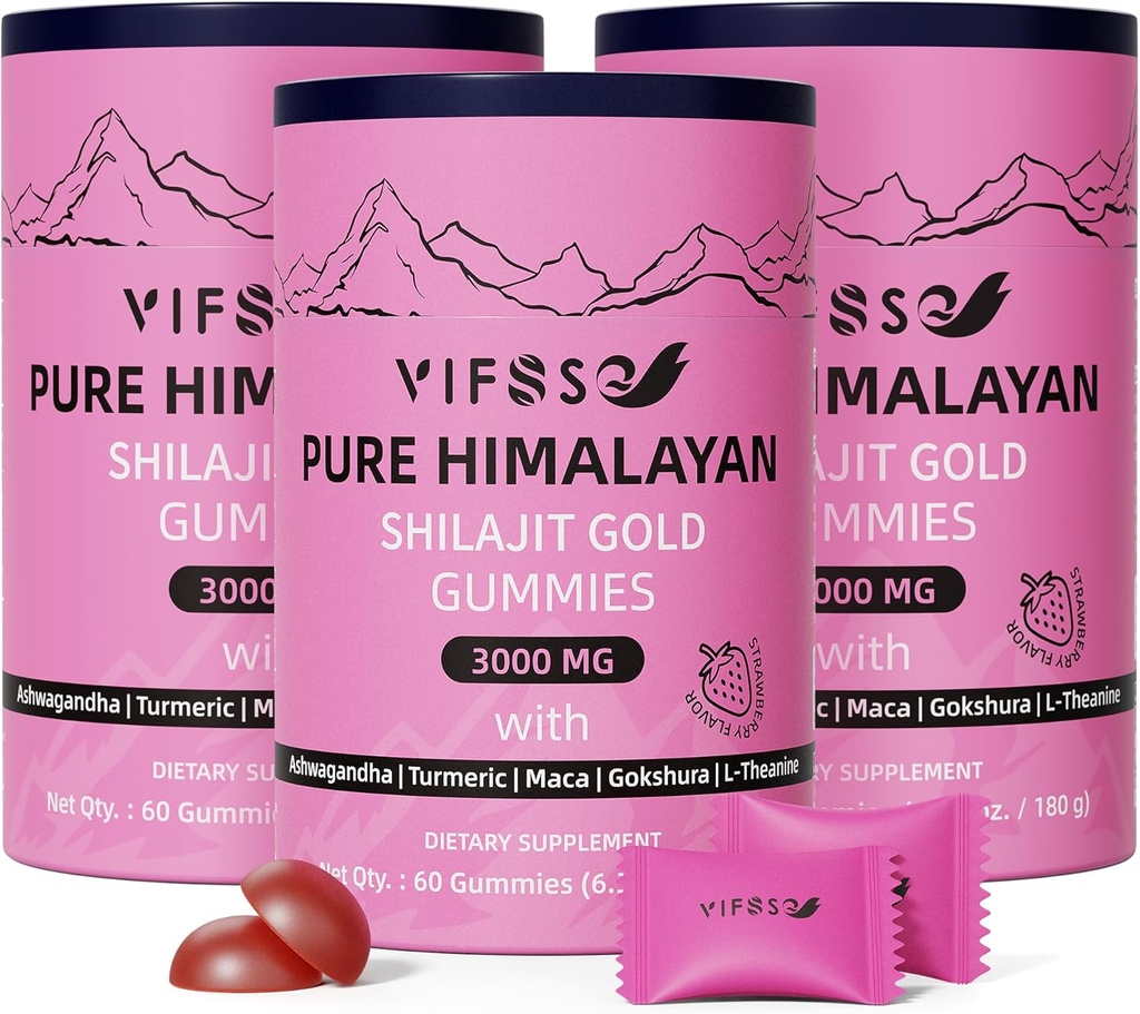 Shilajit Gummies, 3000 Mg Shilajit Καθαρό οργανικό των Ιμαλαΐων με Ashwagandha, Turmeric Gummies Χωρίς ζάχαρη για άνδρες και γυναίκες, Shilajit συμπλήρωμα, μη-GMO Φύση Shilajit για την ενέργεια, 180 Gummies