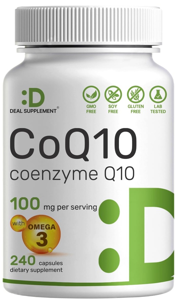 ΑΝΑΛΥΤΙΚΗ ΣΥΜΠΛΗΡΩΜΑ CoQ10 100mg με Ωμέγα 3 100mg, 240 κάψουλες 