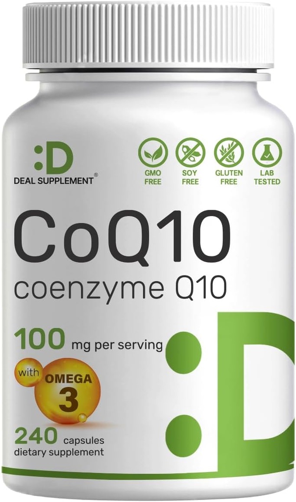 DEAL ΣΥΜΠΛΗΡΩΜΑ CoQ10 100mg με Ωμέγα 3 100mg, 240 κάψουλες 