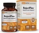 RejuviFlex - Natural Joint Supplement w/ApresFlex Boswellia AKBA, Turmeric Curcumin, Piperine & White Willow Bark - για τη λειτουργία των χεριών, γόνατα, συνολική κοινή υγεία (90 κάψουλες)
