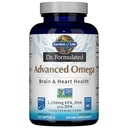 Κήπος της ζωής Dr. Formulated Advanced Omega Fish Oil - λεμόνι, 1.290mg EPA, DHA + DPA σε μορφή τριγλυκεριδίων, ενιαία πηγή Omega 3 συμπλήρωμα για Ultimate Brain & Heart Health, Non-GMO, 180 Softgels