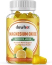 Magnesium Oxide Gummies 400mg, Magnesium Oxide Chewable Supplement for Adults & Kids, Nerve, Muscle, Bone & Heart Support, Non GMO, Pectin, Vegan, 60