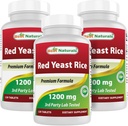 Best Naturals Red Yeast Rice 1200 mg (Non- GMO) 120 δισκία (120 Count (Pack of 3))