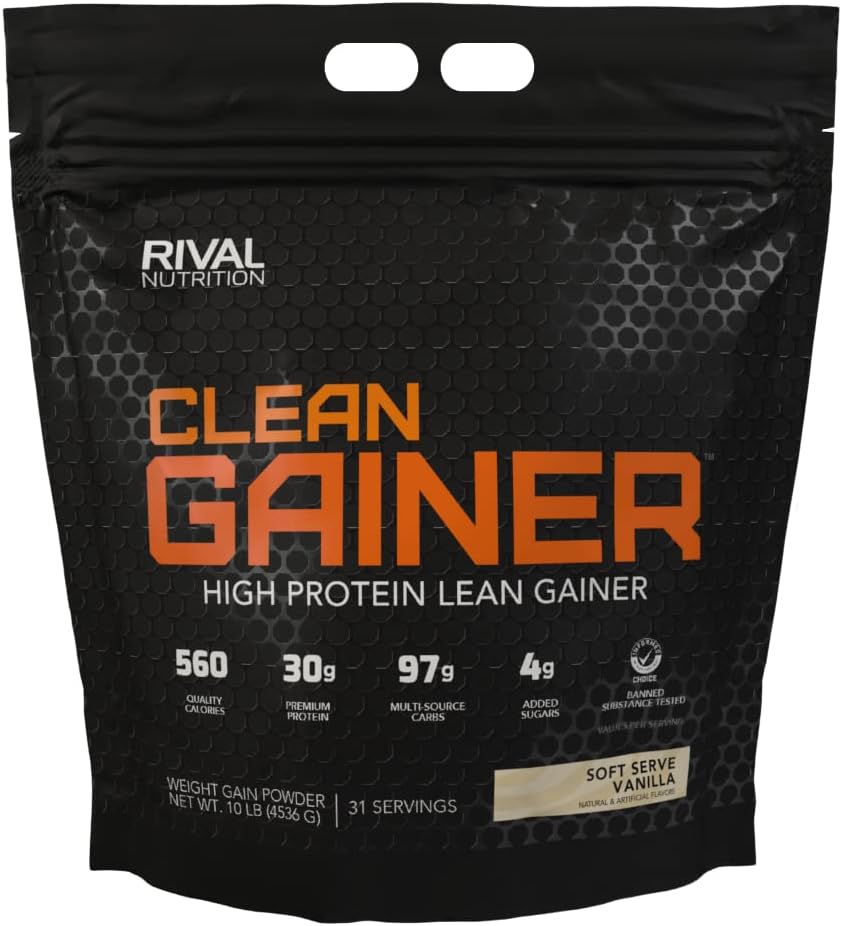 RIVAL NUTRITION Clean Gainer - Soft Serve Vanilla 10 lbs