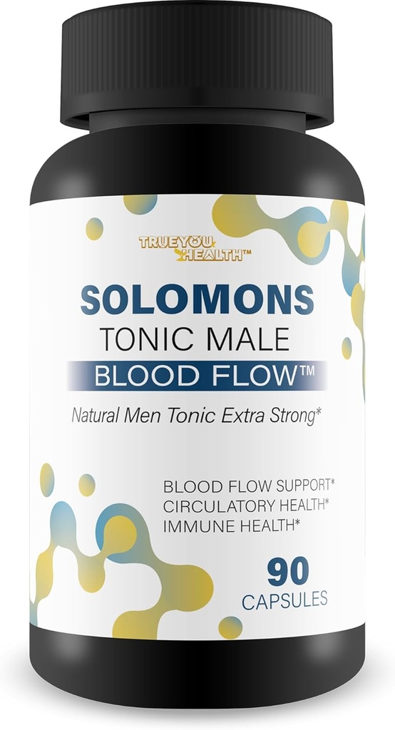Solomons Tonic - Το καλύτερο συμπλήρωμα ροής αίματος ανδρών - Υποστήριξη καλής ροής αίματος - Κάψουλες ροής αίματος αρσενικών - Χάπια μέγιστης ροής αίματος - Συμπληρώματα κυκλοφορίας αίματος για τους άνδρες - Χάπια κυκλοφορία του αίματος