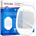 Διαφανές φόρεμα ταινία 4" x 4.75" (10 Pack) - Αδιάβροχη αυτοκόλλητη επιδέσμους επιδέσμους για μετά-χειρουργική ντους, IV Ασπίδα, Τατουάζ Aftercare, Καθαρή αναπνευστική επιθέματα από HEALQU