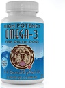 Pure Omega 3 Wild Fish Oil for Dogs with Vitamin E - Highest EPA & DHA Softgels Available (1000mg) 180ct