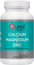 Qunol Calcium 3 σε 1 Δισκία με Ασβέστιο, Μαγνήσιο & Ψευδάργυρο για Ανοσολογική Υποστήριξη, Οστό, Νεύρο, και Συμπλήρωμα για την Υγεία των Μυών, 270 Count