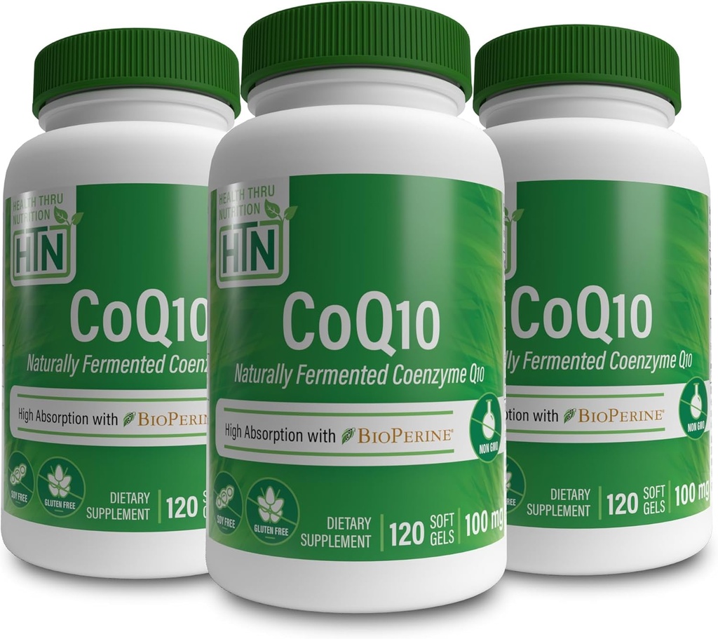 Health Thru Nutrition CoQ-10 100mg με BioPerine (Pack of 3X 120 Softgels) 