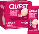 Quest Διατροφή παγωμένα Cookies Twin Pack, κέικ φράουλας, 1g ζάχαρη, 10g πρωτεΐνη, 2g καθαρό υδατάνθρακες, Χωρίς γλουτένη, 16 Cookies