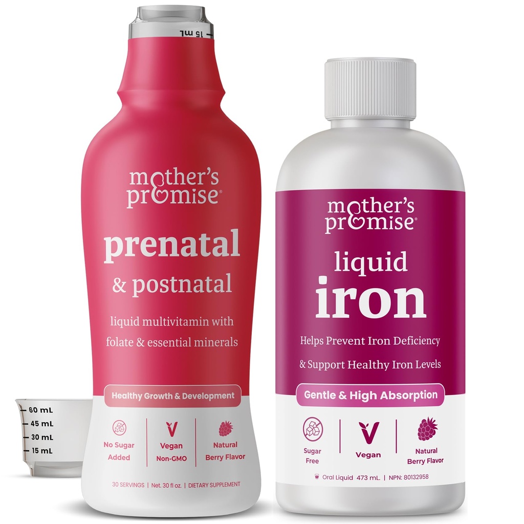 Mother's Promise Liquid Iron & Prenatal Liquid Multi Bundle