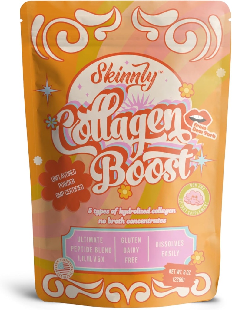 Multi Collagen Peptides σκόνη 8oz - Υποστηρίζει τα νύχια μαλλιών του δέρματος Υδρολυμένο χόρτο-Fed μη GMO χωρίς γλουτένη