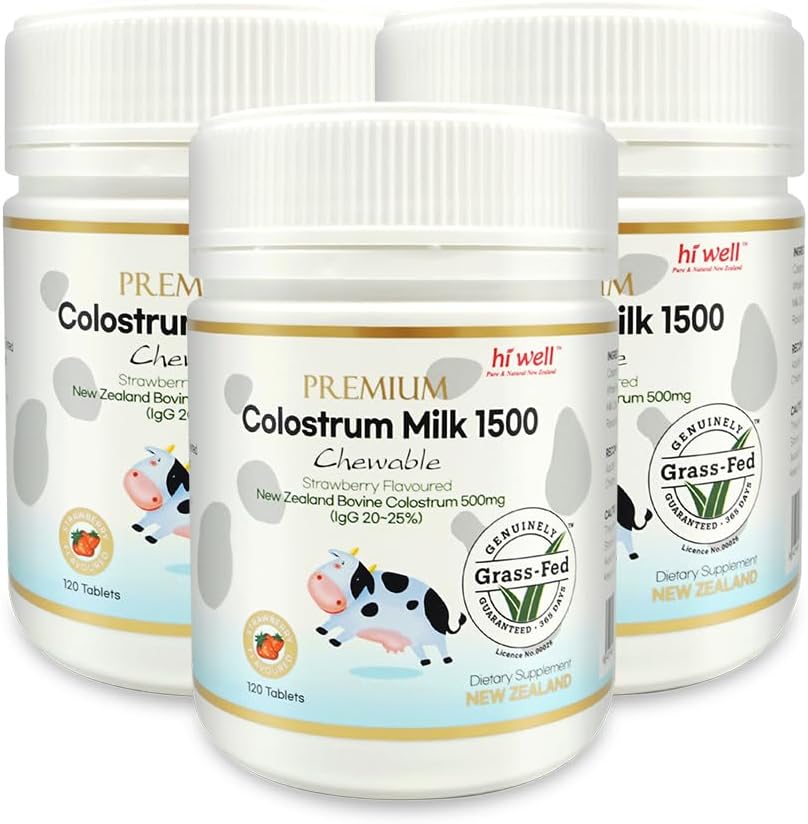 Hi Well Premium Grass-Fed Colostrum1500 120Tablets (3)